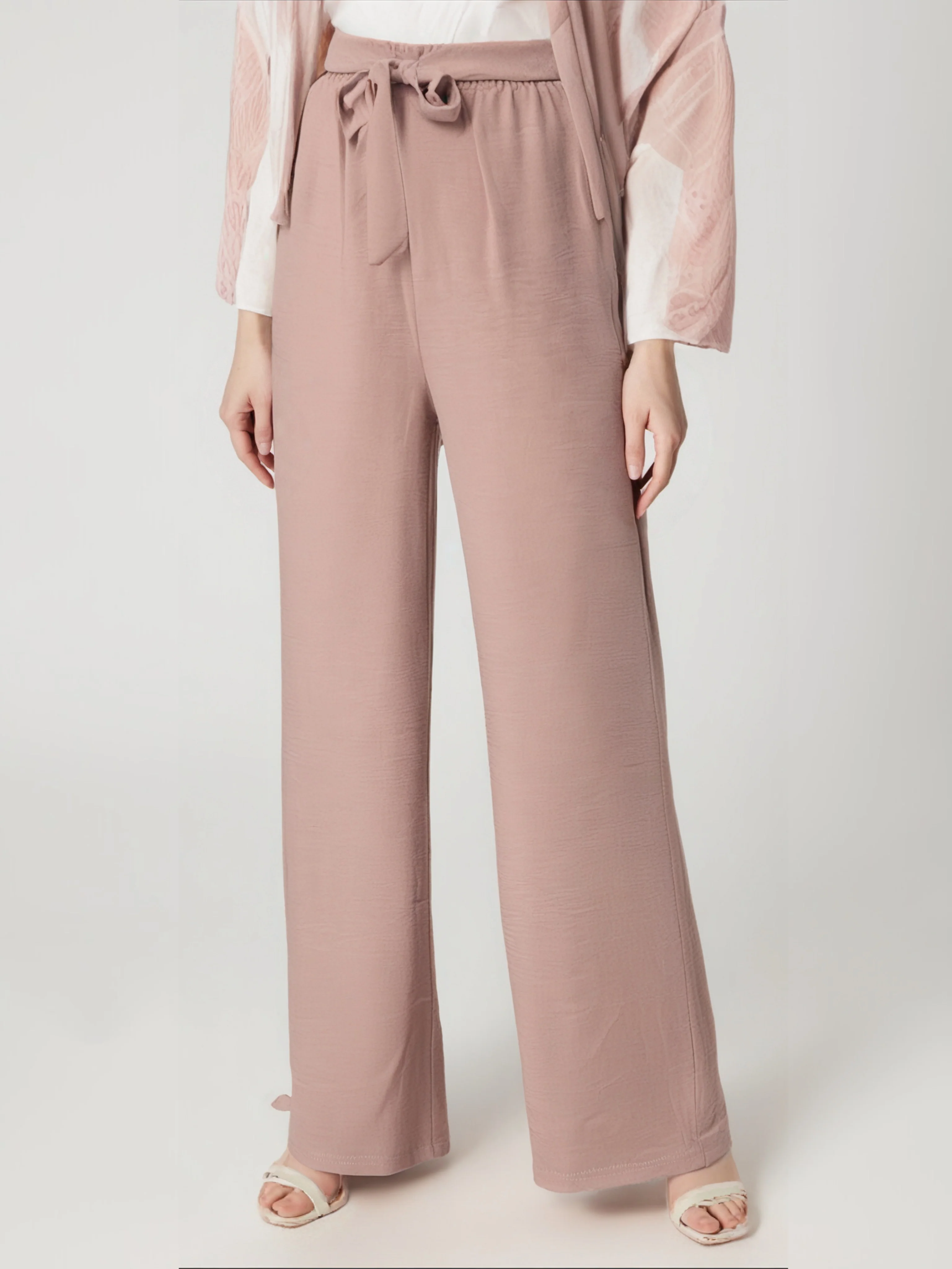 Pantalon fluide en tissu gaufré - Image 4