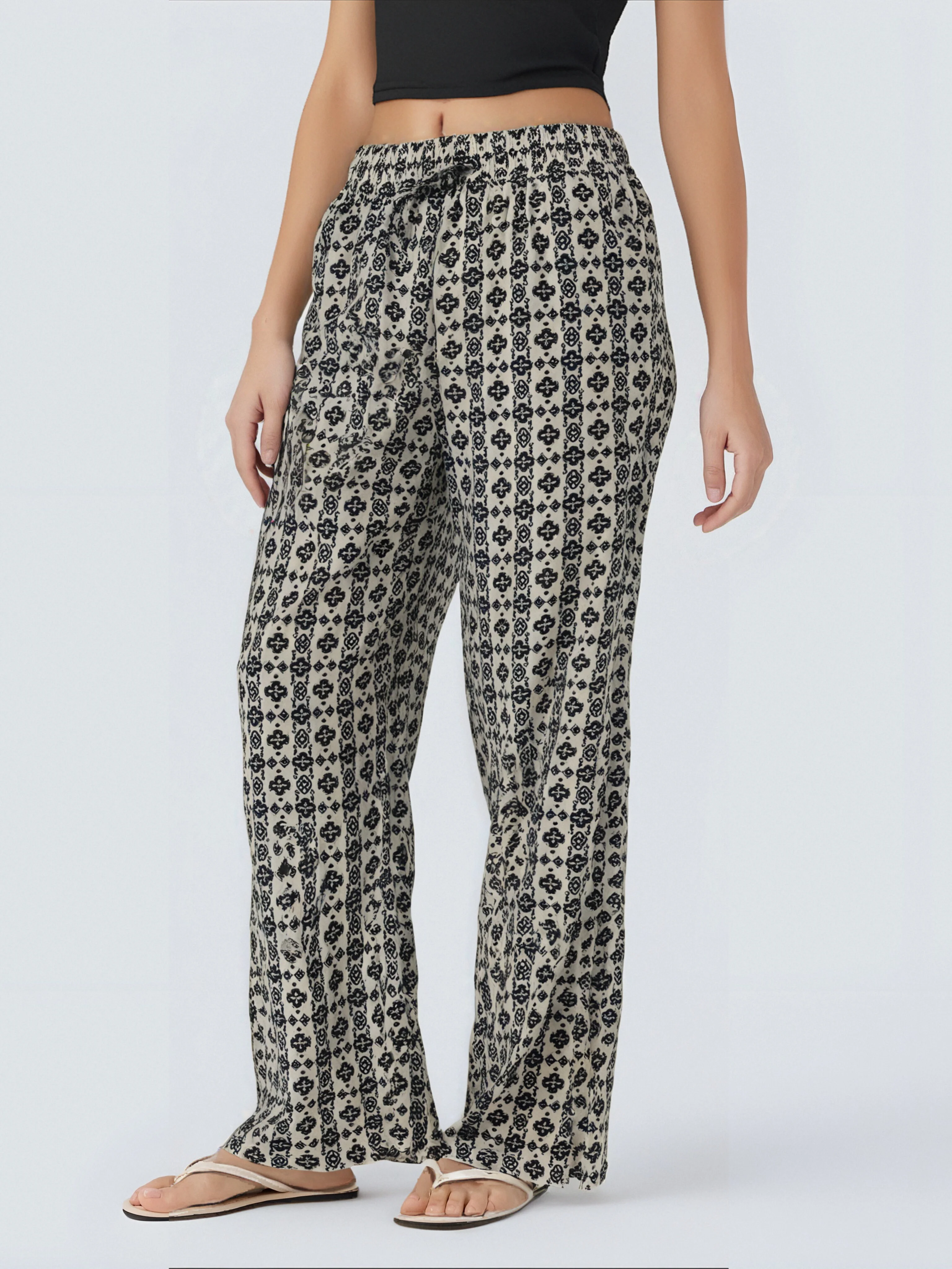 Pantalon Fluide Imprimé Bohème - Image 7