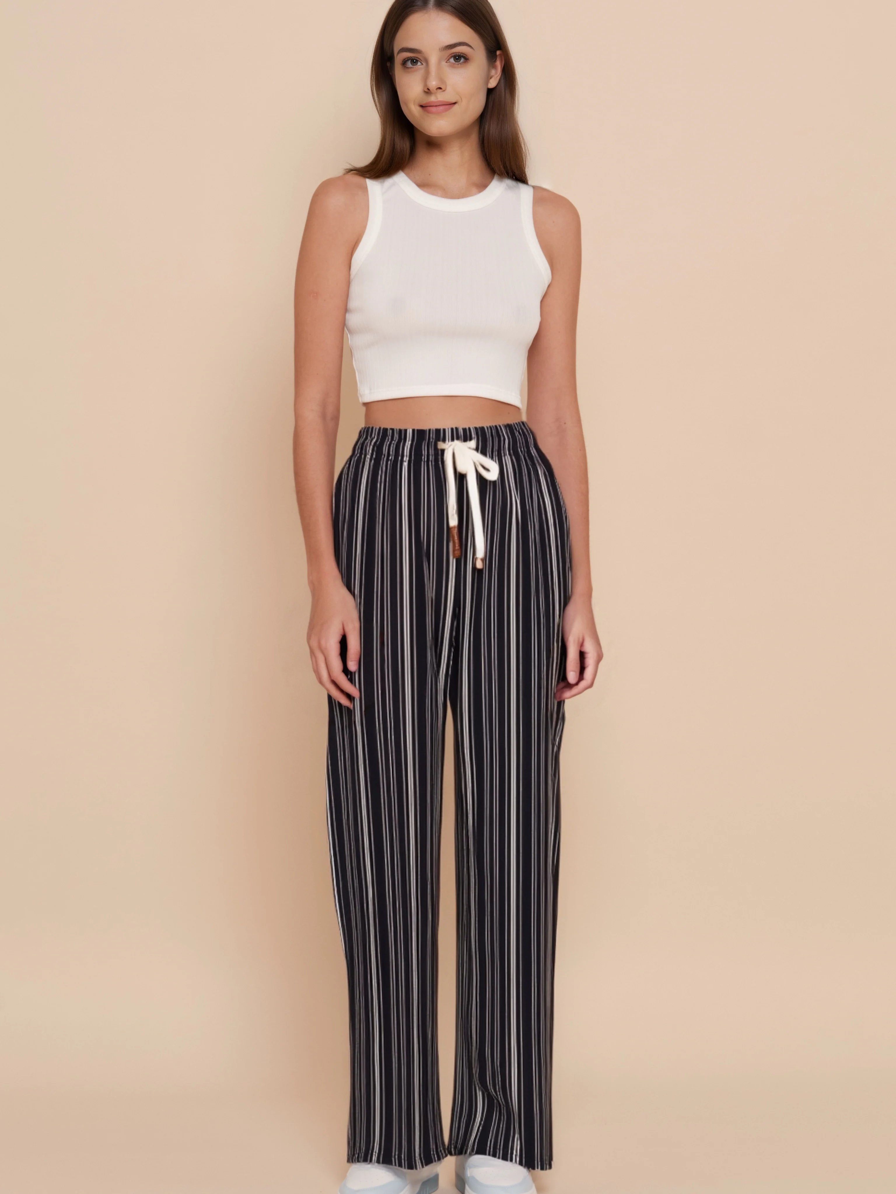 Pantalon fluide rayé - Image 3