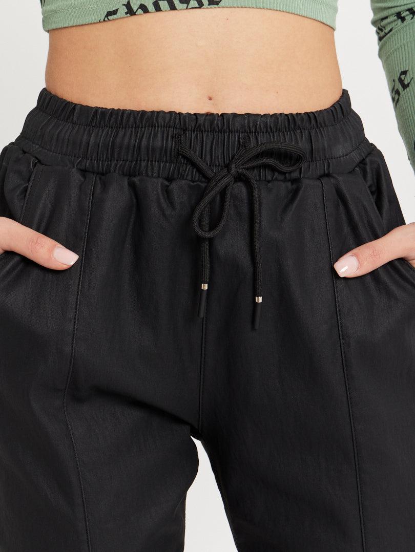 Pantalon jogging en toile enduite Noir - Image 3