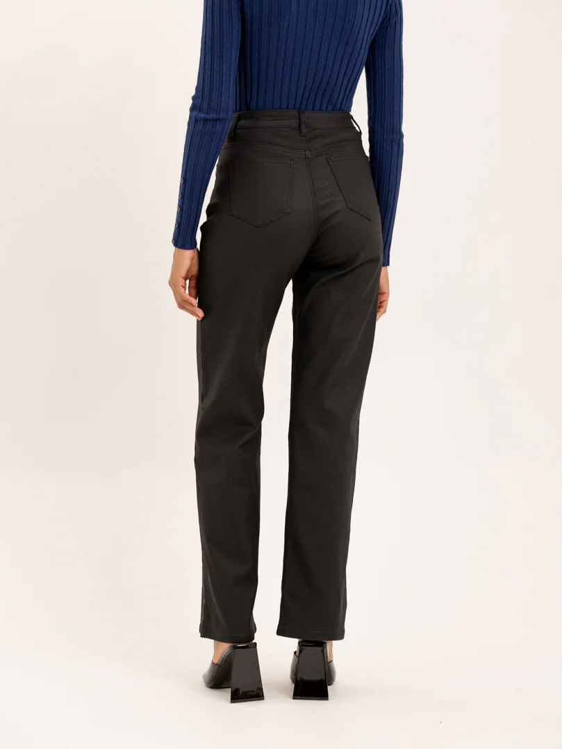 Pantalon large simili cuir effet mat - Image 4