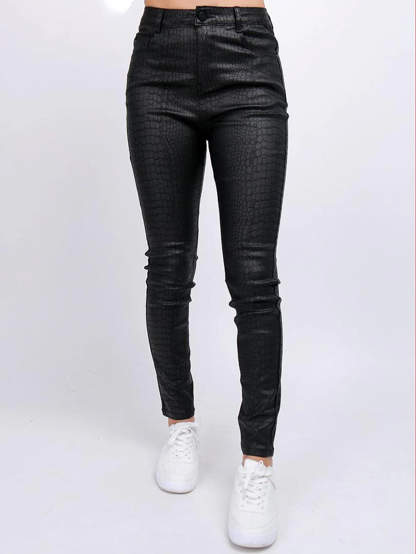 Pantalon simili croco - Image 5