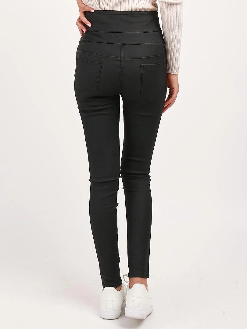 Pantalon simili cuir à fermeture éclair - Image 3