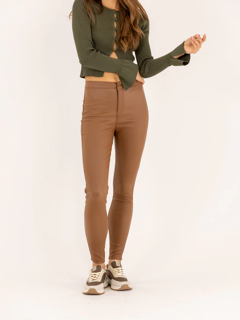 Pantalon skinny classique simili cuir mat - Image 5