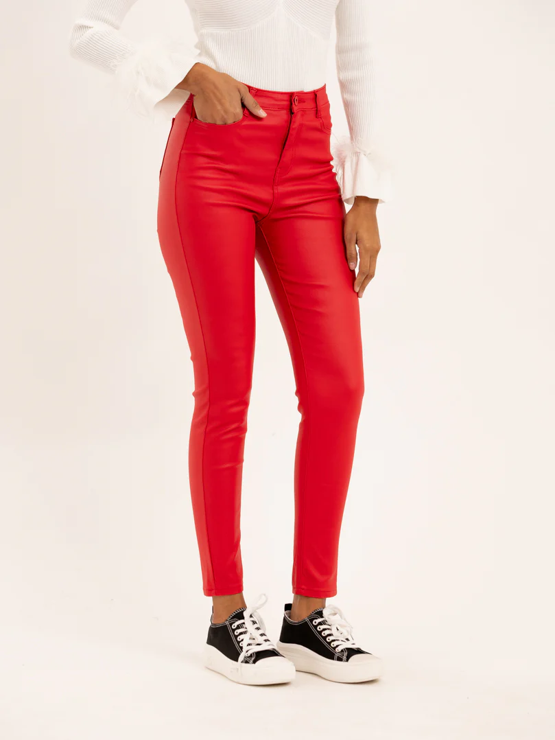Pantalon skinny effet cuir mate - Image 2
