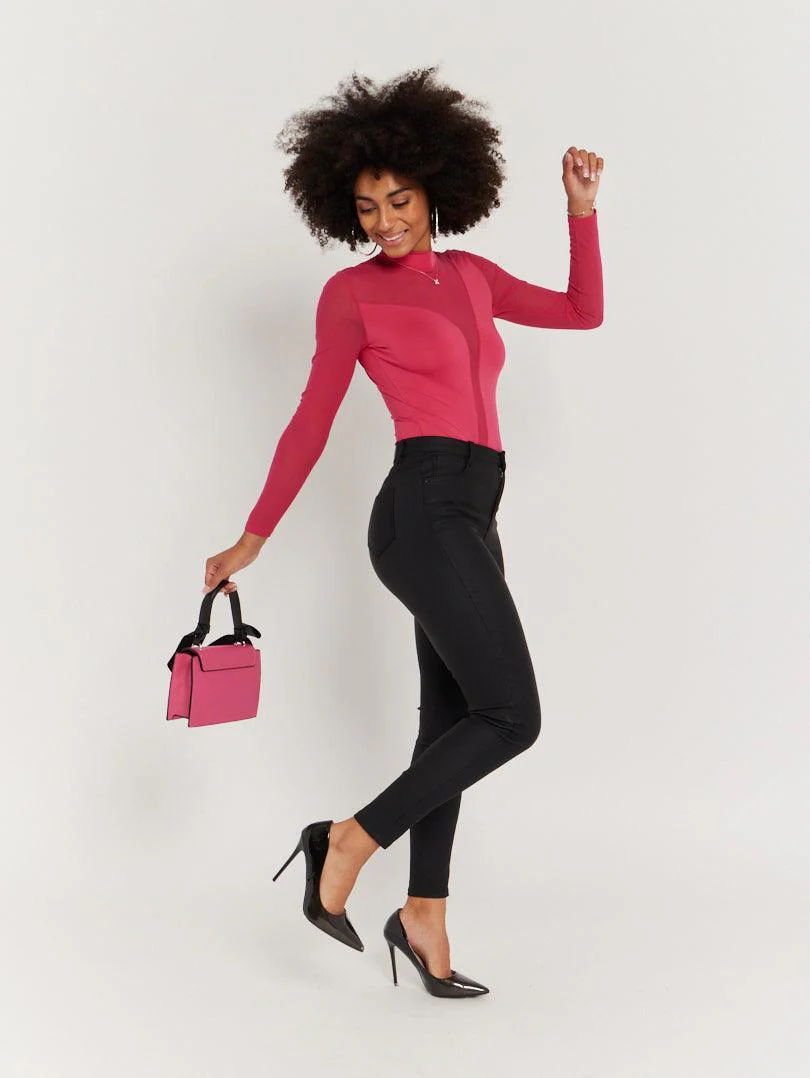 Pantalon skinny en toile enduite camel - Image 5