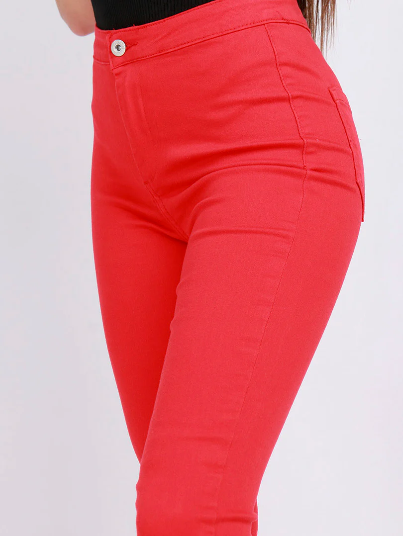 Pantalon skinny effet legging ourlet usé - Image 17