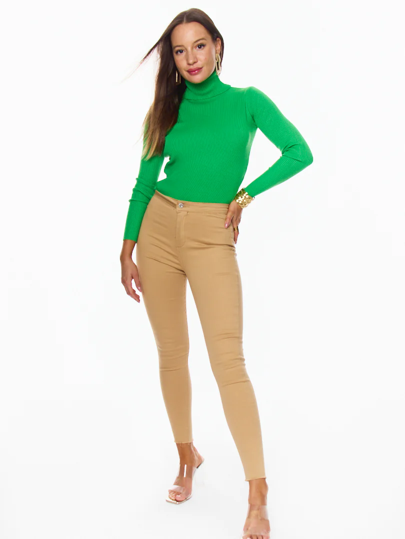 Pantalon skinny effet legging ourlet usé - Image 9