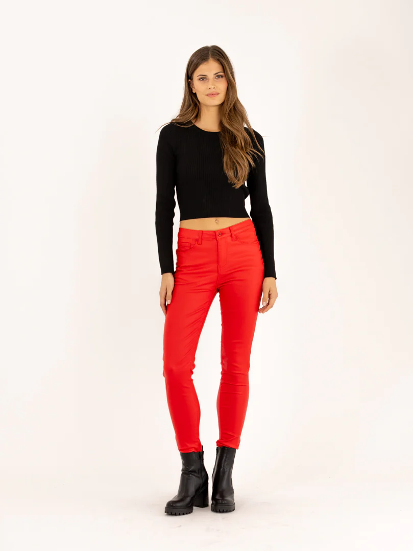 Pantalon skinny push up en simili cuir - Image 5