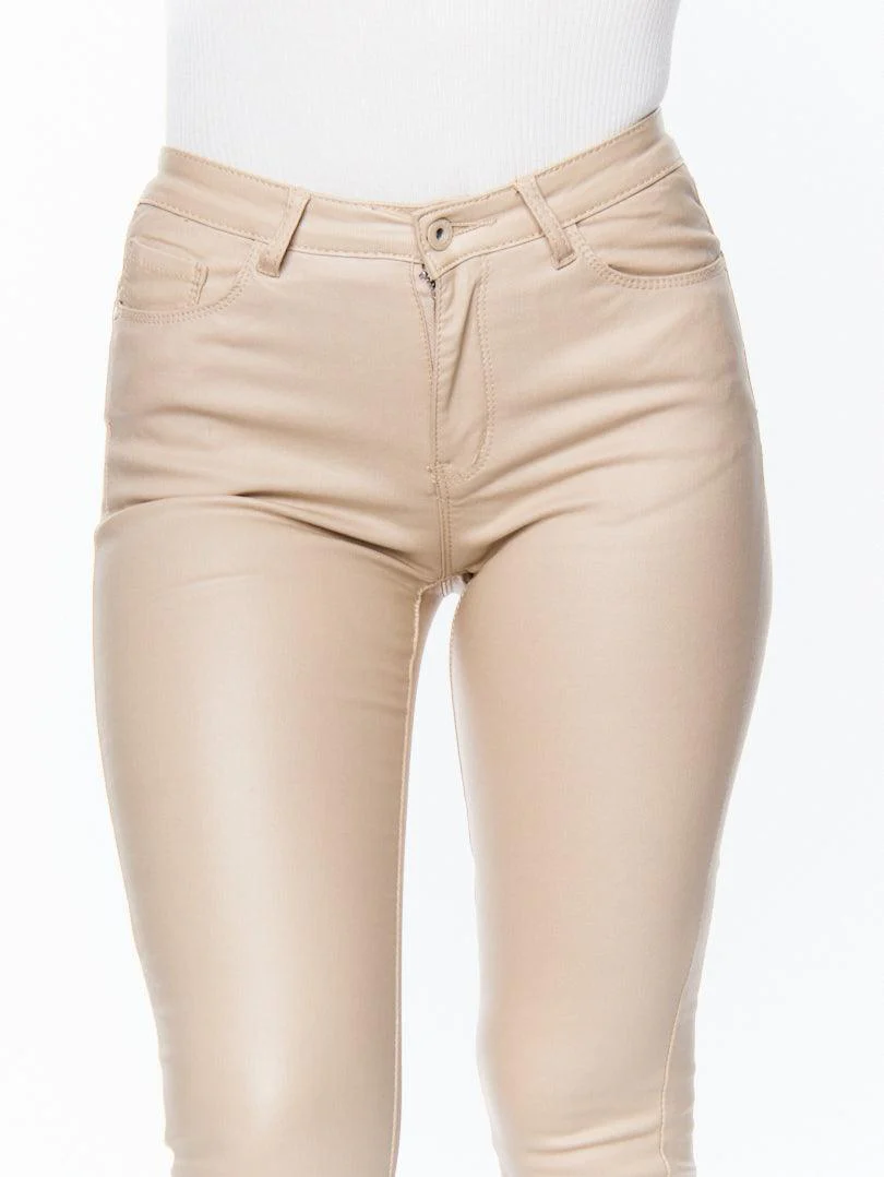 Pantalon skinny taille haute - Toile enduite - Image 6
