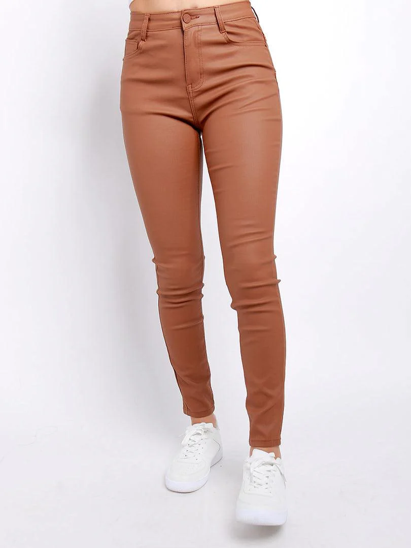 Pantalon slim en simili cuir - Image 3