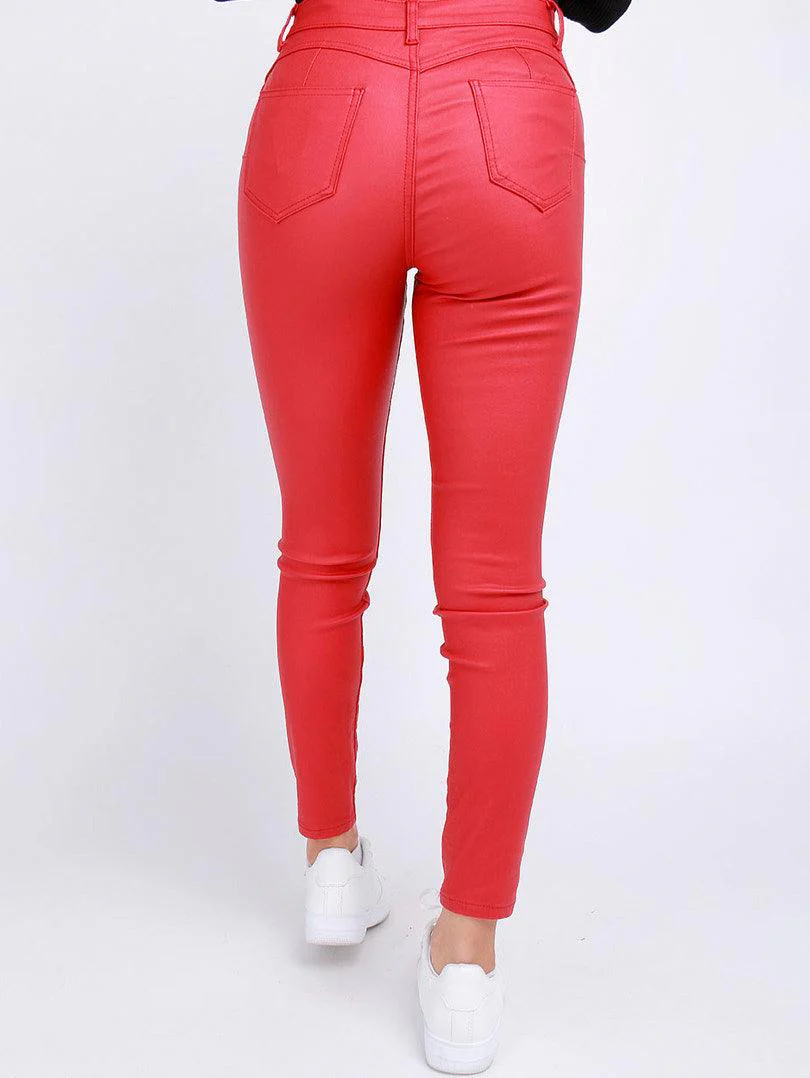 Pantalon slim en simili cuir - Image 7