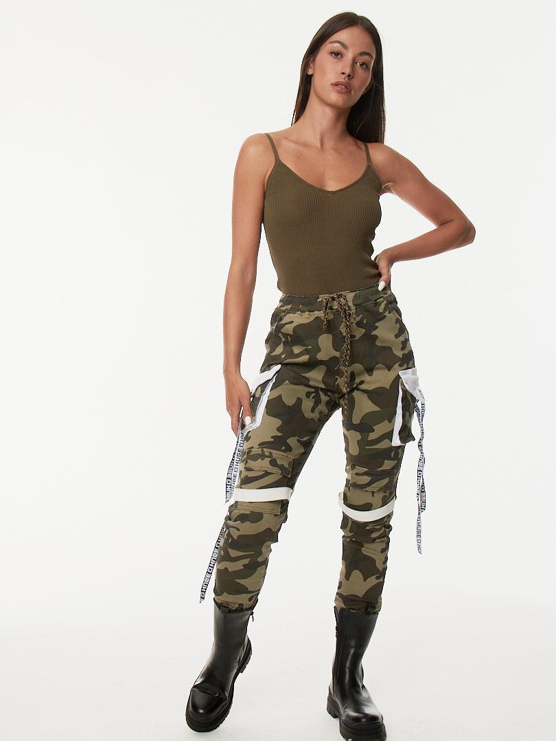 Pantalon style tréilli