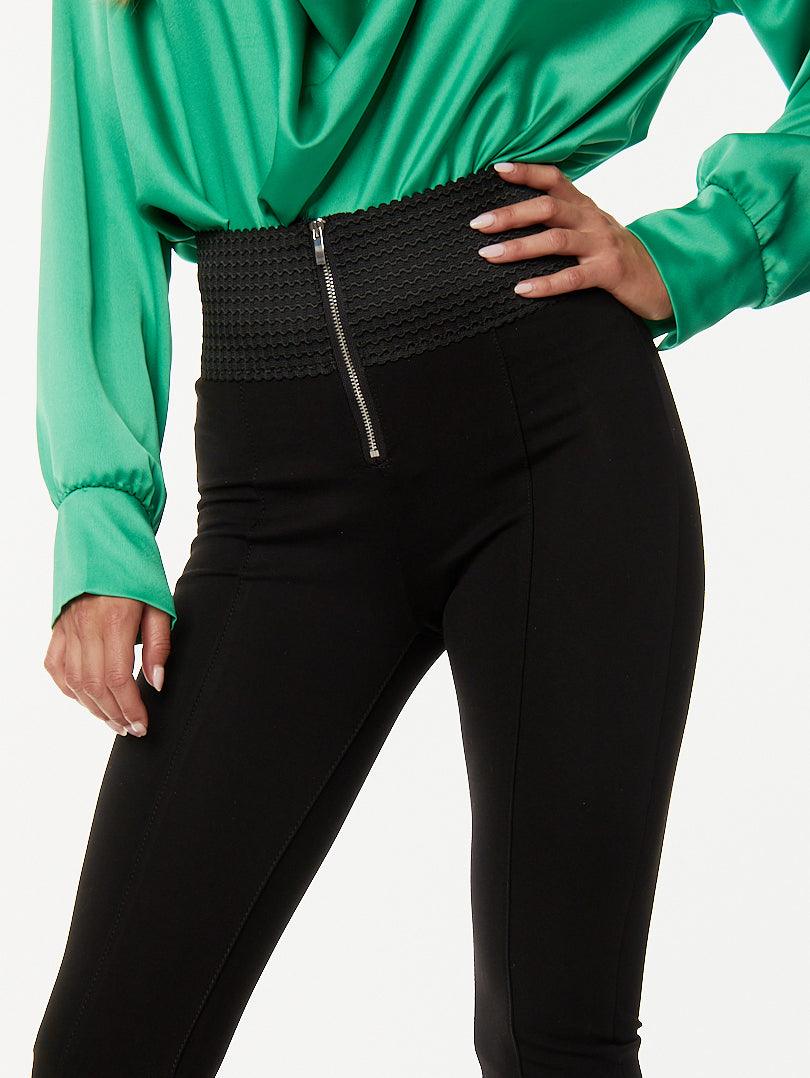 Pantalon zip avec ceinture intégrée - Image 3