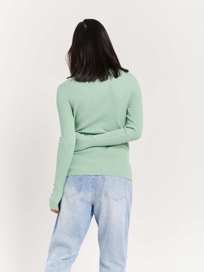 Pull col roulé bleu azur - Image 35
