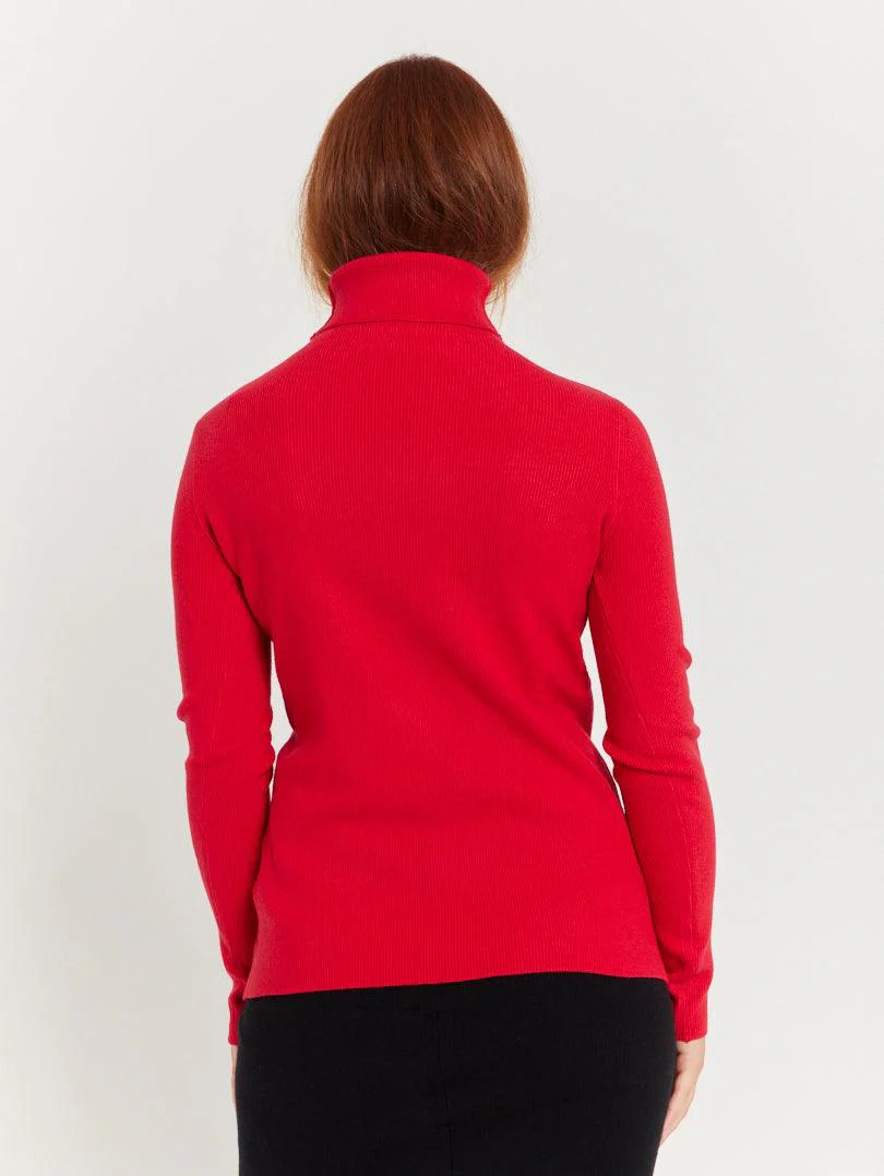 Pull col roulé bleu roi - Image 33