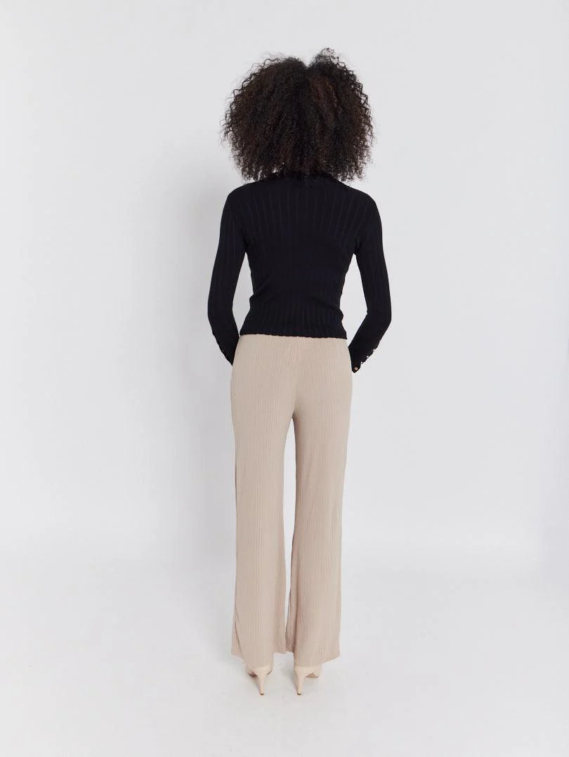 Pull col roulé boutonnage doré - Image 14