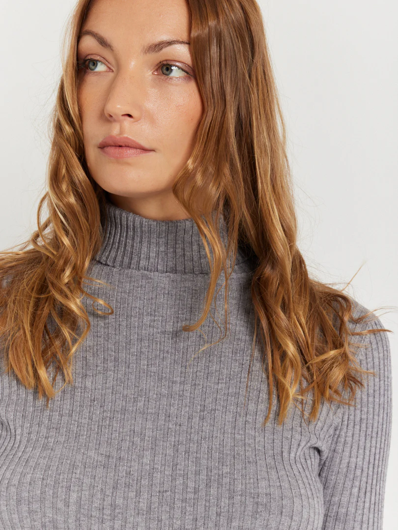 Pull col roulé orange brulé - Image 28