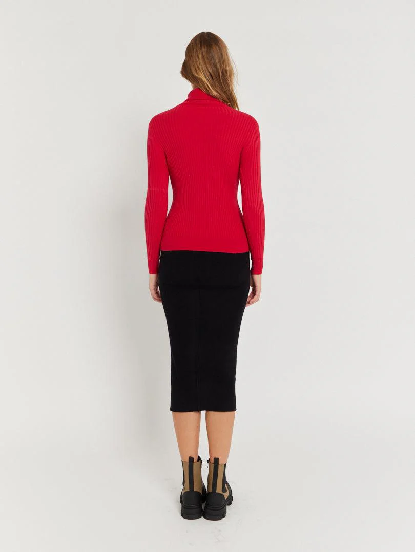 Pull col roulé orange brulé - Image 35