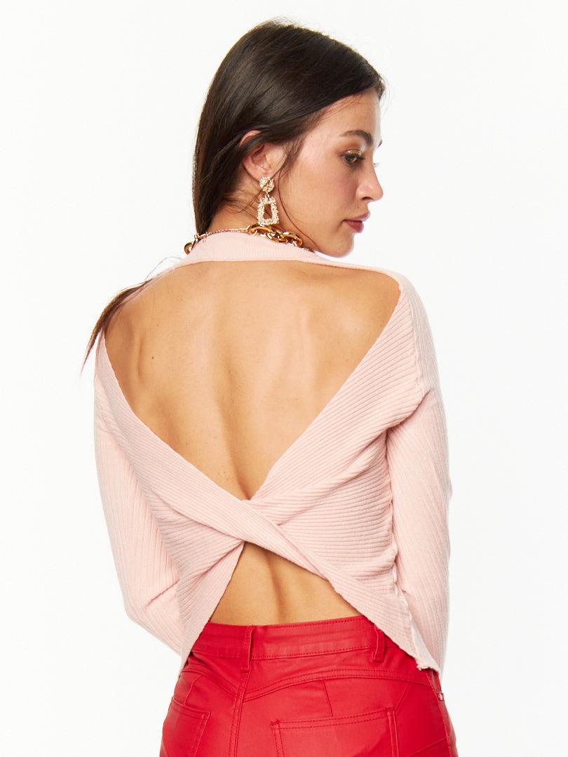 Pull côtelé graphique Rose fuschia - Image 14
