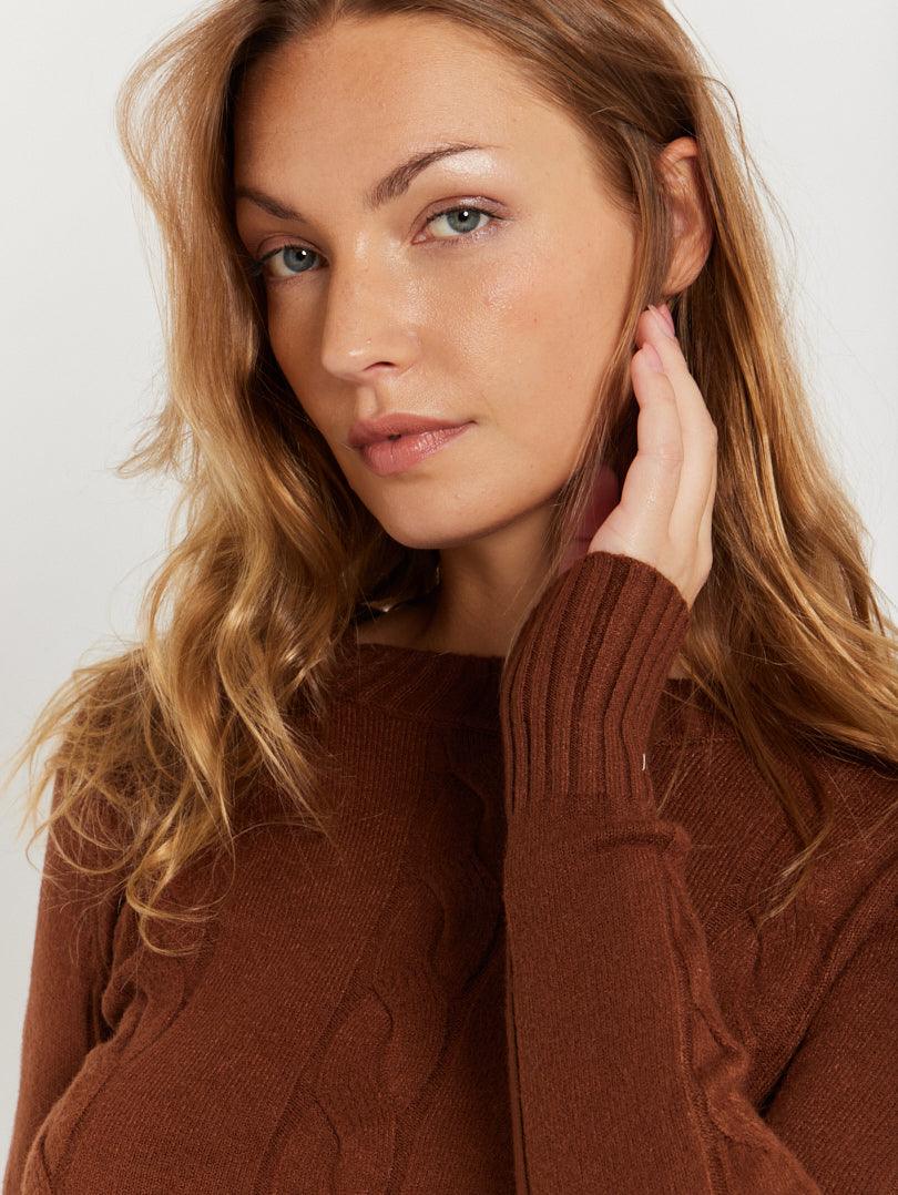 Pull court marron chocolat - Image 2
