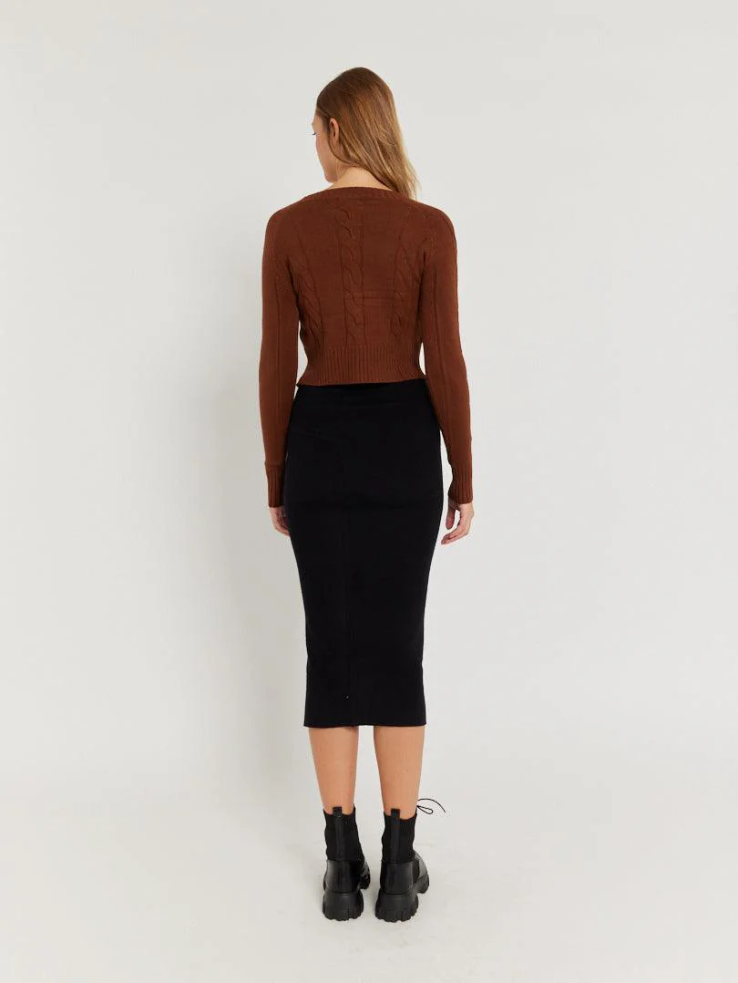 Pull court marron chocolat - Image 4