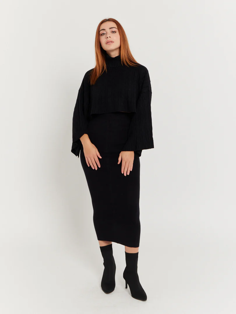 Pull crop top col roulé - Image 17