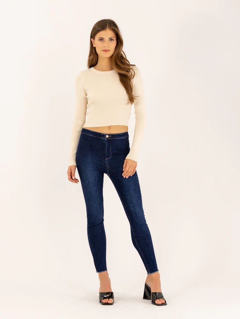 Pull dos-nu à ceinture en simili - Image 16