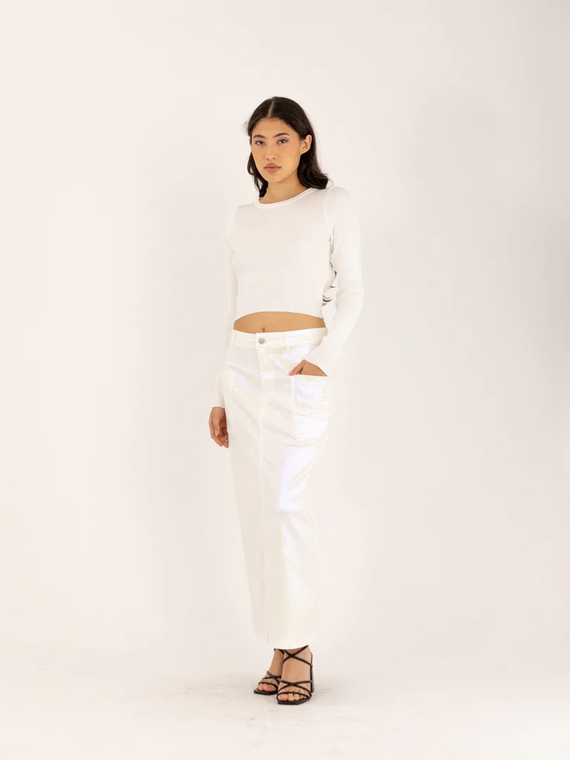 Pull dos-nu à ceinture en simili - Image 8