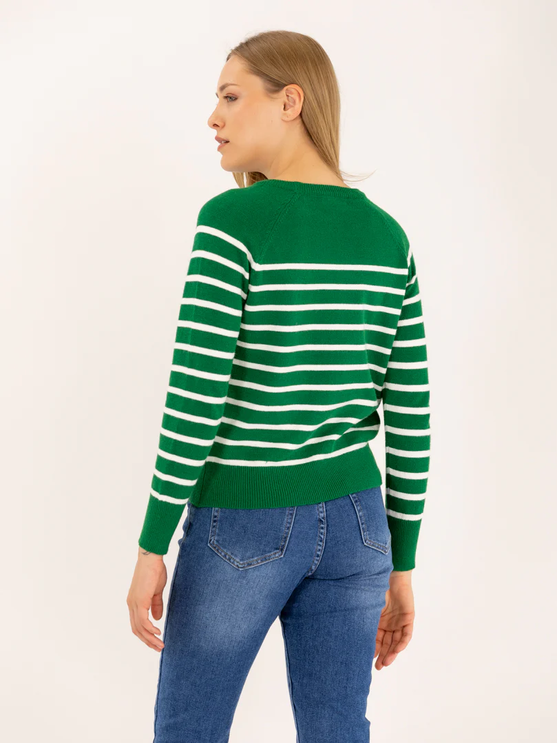 Pull marinière rayé avec boutons en perles - Image 12