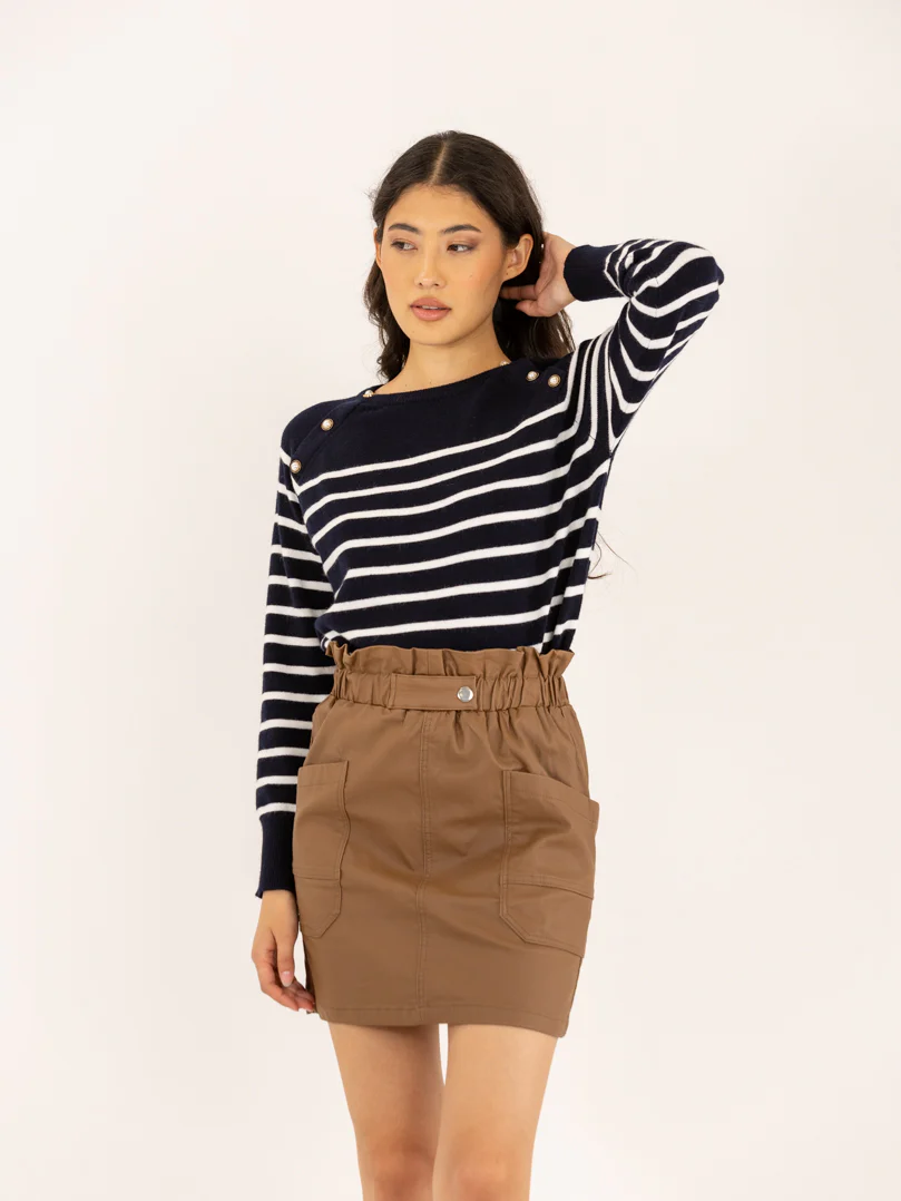 Pull marinière rayé avec boutons en perles - Image 15