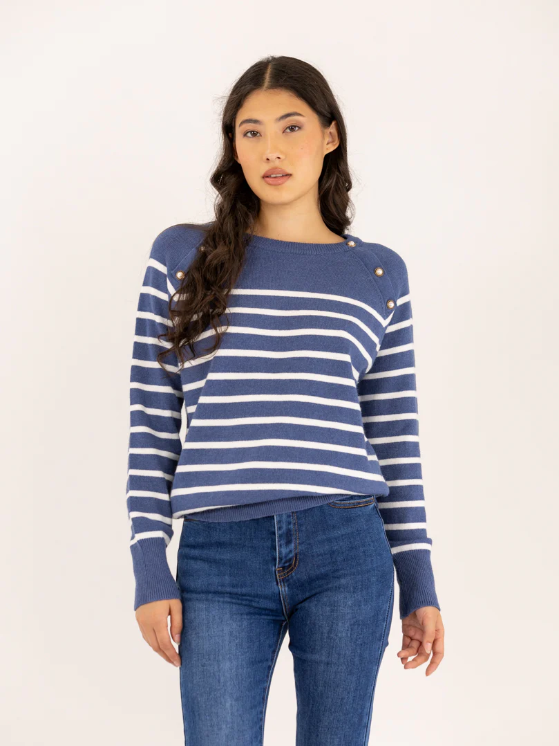 Pull marinière rayé avec boutons en perles - Image 19