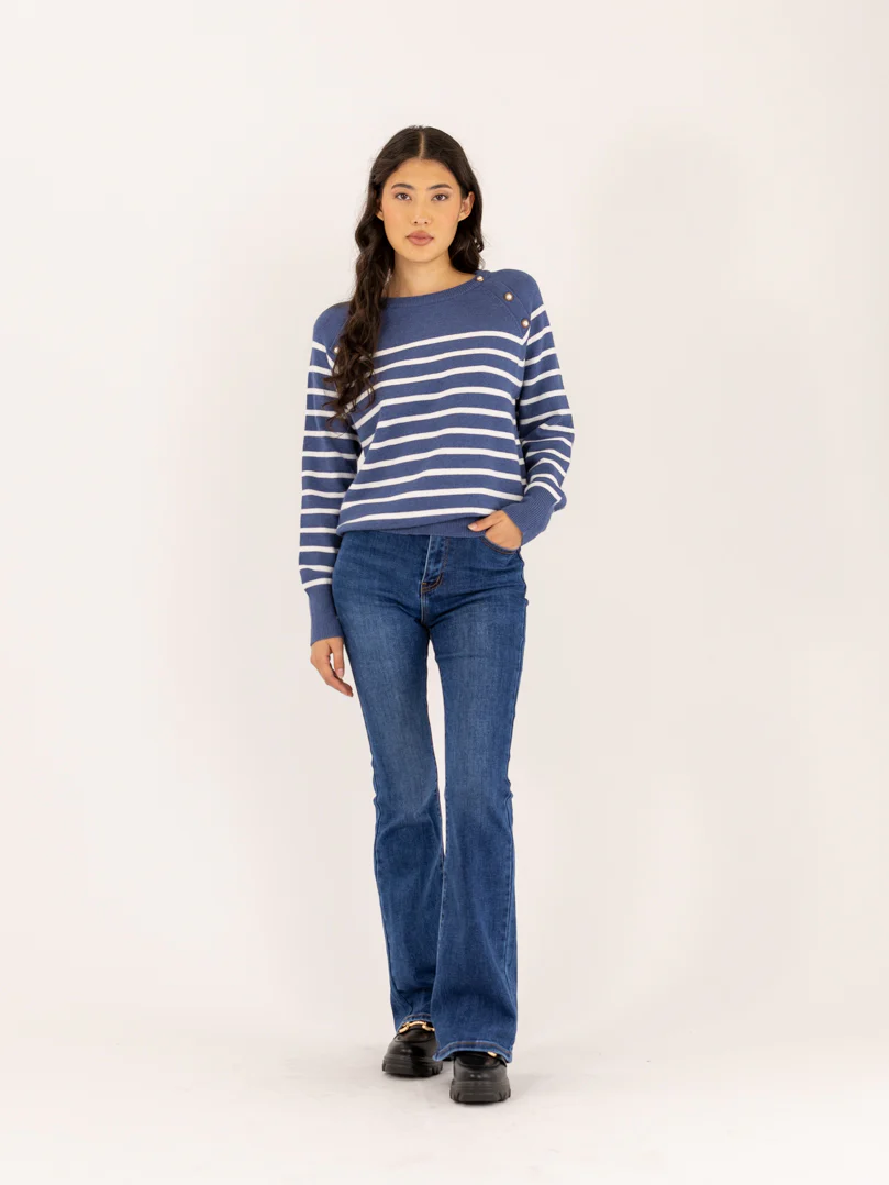 Pull marinière rayé avec boutons en perles - Image 23