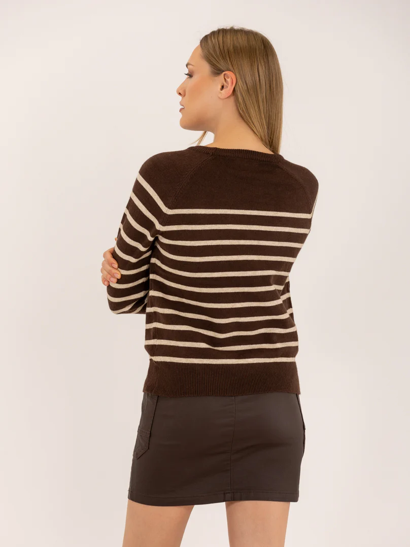 Pull marinière rayé avec boutons en perles - Image 4