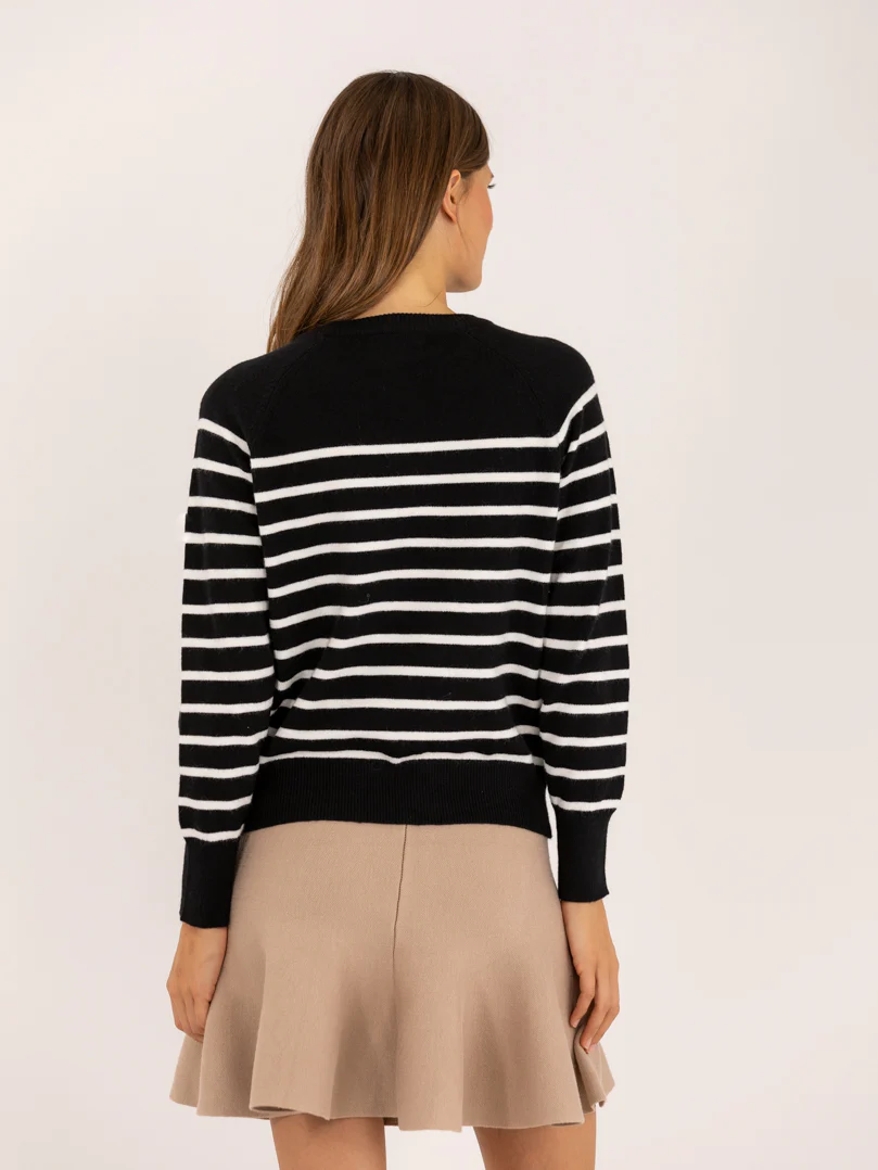 Pull marinière rayé avec boutons en perles - Image 7