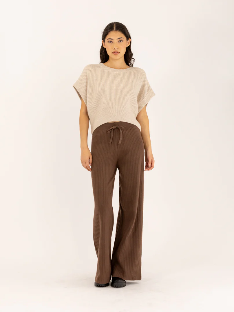 Pull sans manches en maille à épaules larges - Image 12