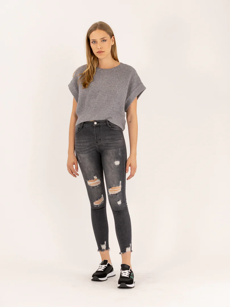 Pull sans manches en maille à épaules larges - Image 16