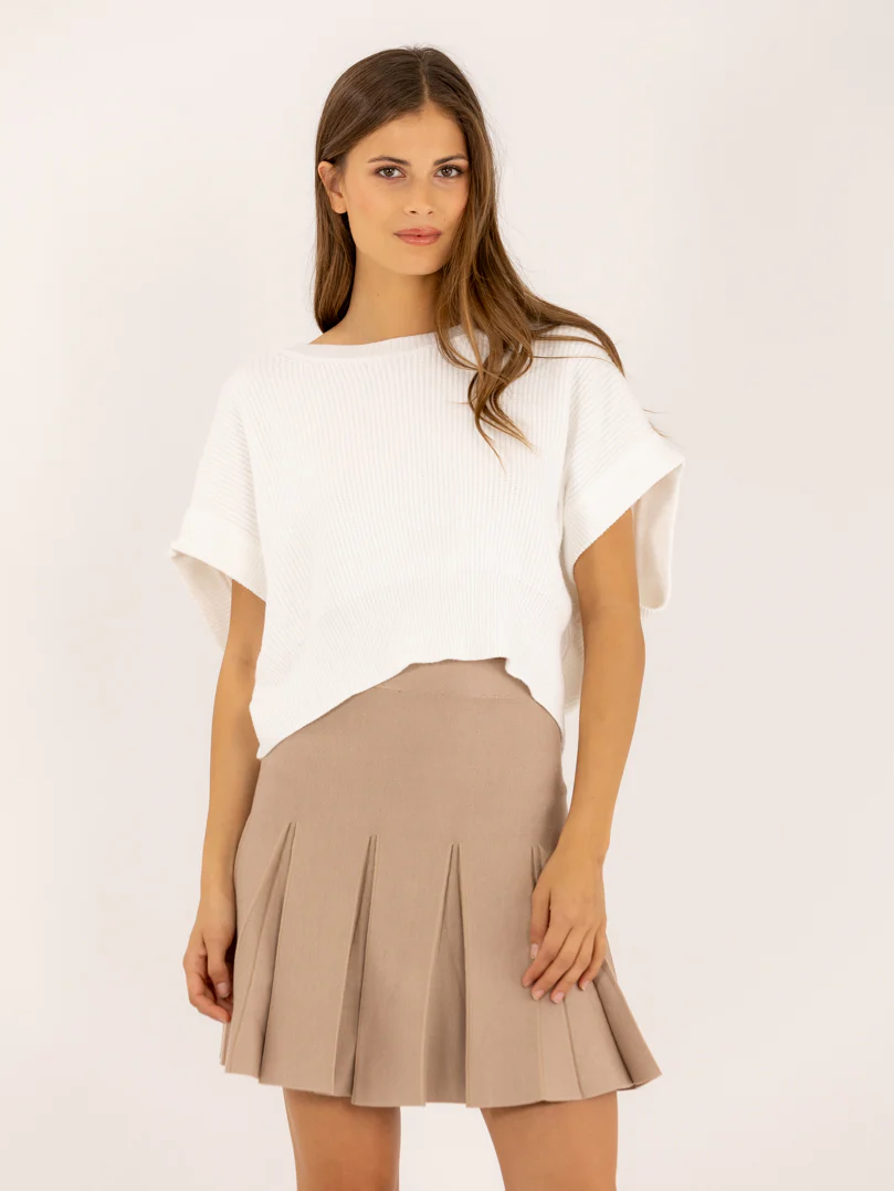 Pull sans manches en maille à épaules larges - Image 5