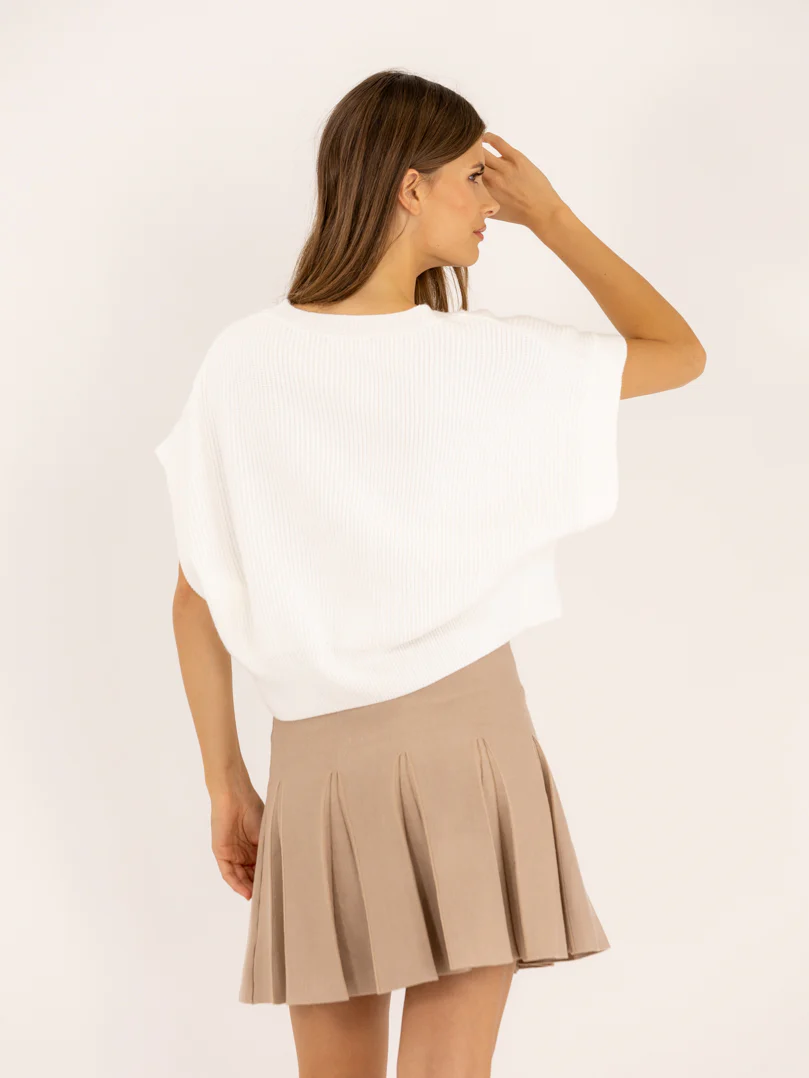 Pull sans manches en maille à épaules larges - Image 7