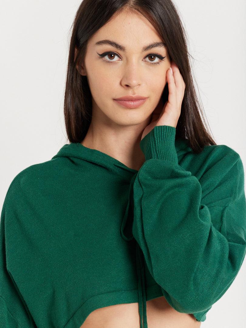 Pull sweatshirt fin à capuche Gris clair - Image 11
