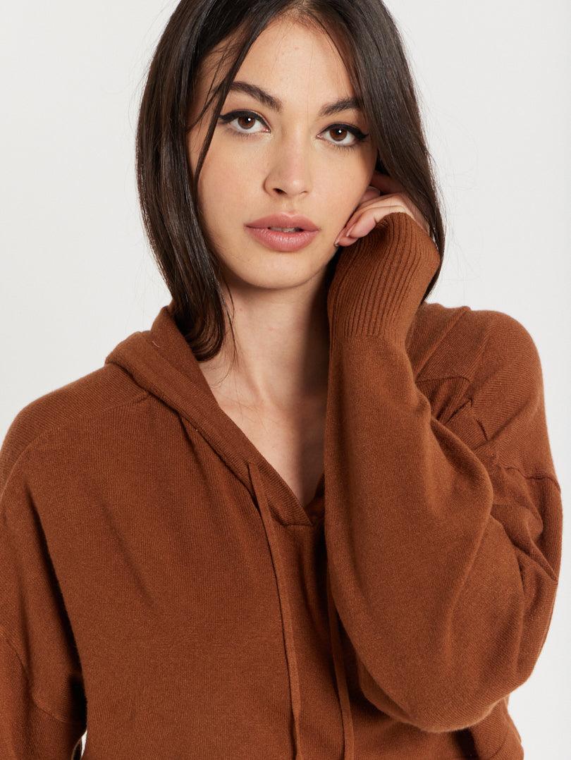 Pull sweatshirt fin à capuche Gris clair - Image 15