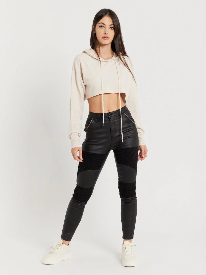 Pull sweatshirt fin à capuche Gris clair - Image 17