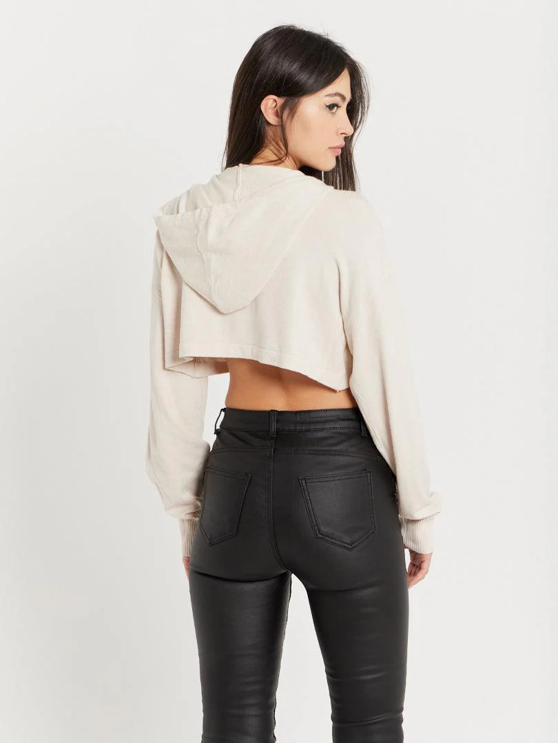 Pull sweatshirt fin à capuche Gris clair - Image 18