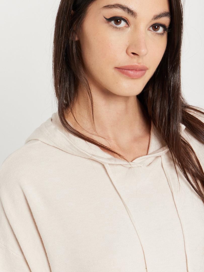 Pull sweatshirt fin à capuche Gris clair - Image 20