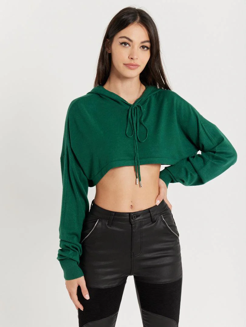 Pull sweatshirt fin à capuche Gris clair - Image 9