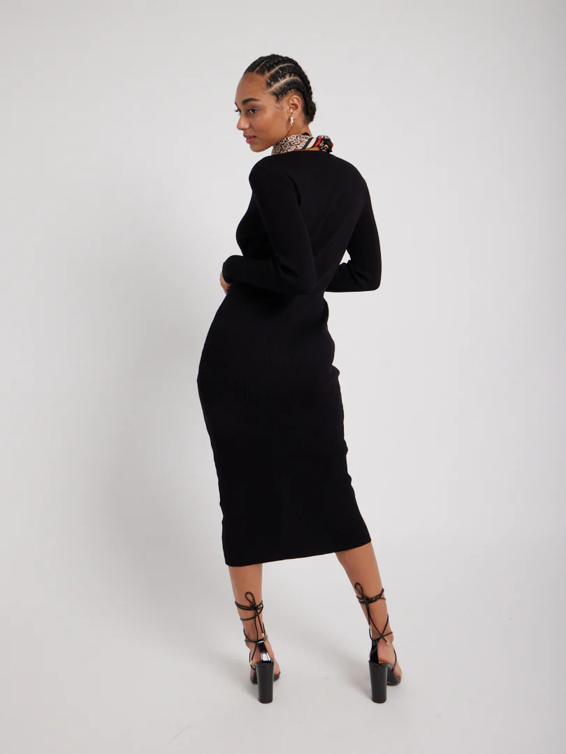 Robe boutonnée en maille - Image 16