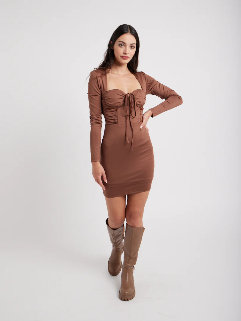 Robe bustier manches longues