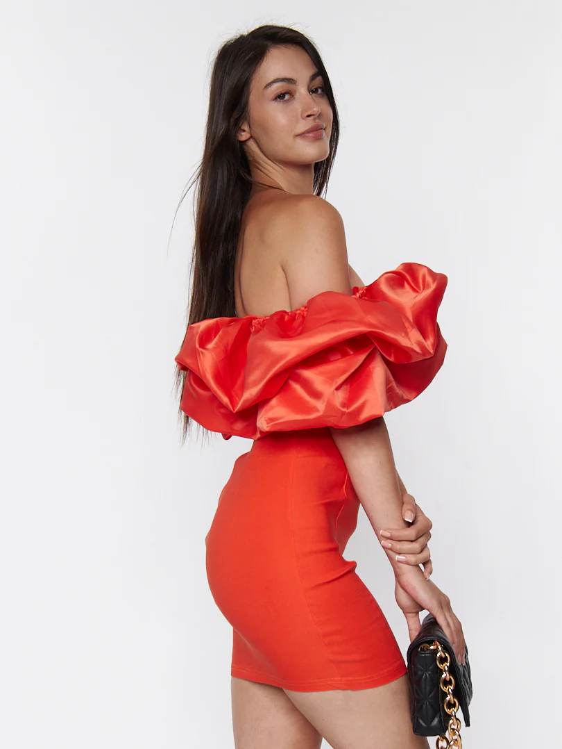 Robe courte stretch col texturé - Image 12