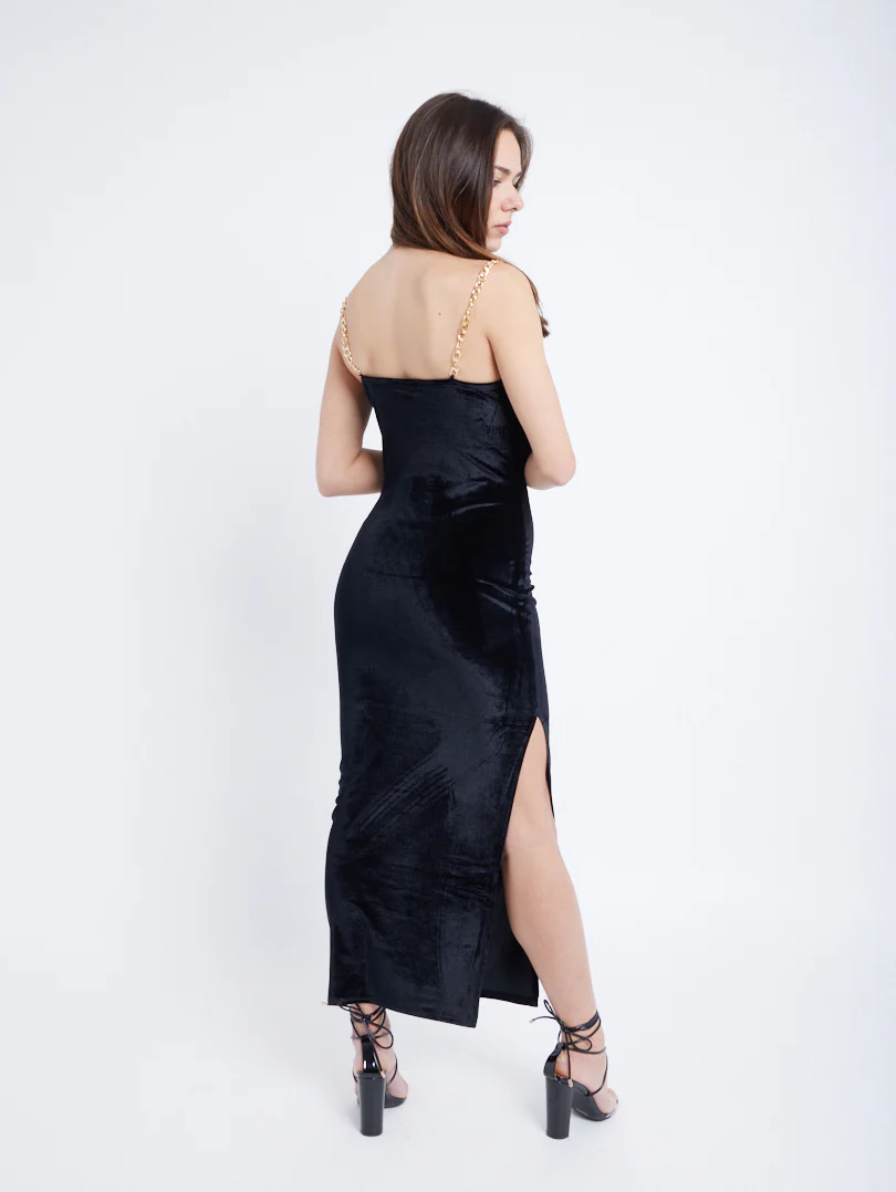 Robe de soirée effet velours - Image 3