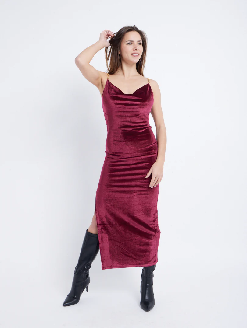 Robe de soirée effet velours - Image 5